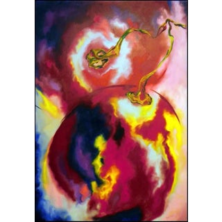 Jennifer Bauser "Purple Grapes" Original Oil Painting on Canvas Hand Signed Unframed For Sale