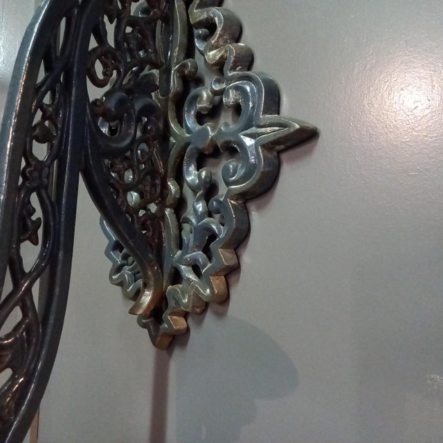 Antique Neo-Gothic Wall Sconces in Cast-Iron, Set of 2 For Sale - Image 11 of 12