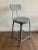 Vintage Industrial Gray Metal Bar Stool For Sale - Image 10 of 10