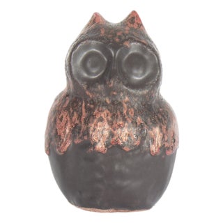 West German Fat Lava Ceramic Owl by Otto Keramik For Sale