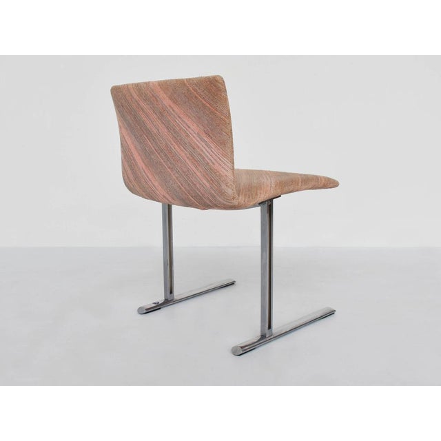 Metal Missoni Fabric Chairs by Offredi for Saporiti, Set of 6 For Sale - Image 7 of 14