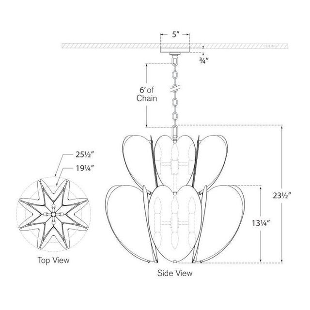 Visual Comfort Kate Spade New York for Visual Comfort Signature Danes Two-Tier Chandelier in Gild For Sale - Image 4 of 4