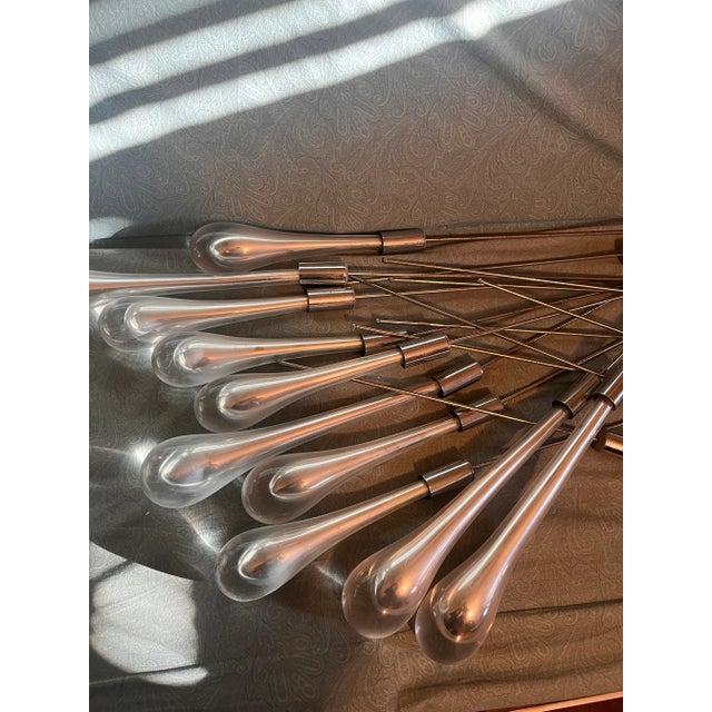 Vintage Chandelier in Chrome Steel and Murano Glass from Venini, 1970s For Sale - Image 15 of 17