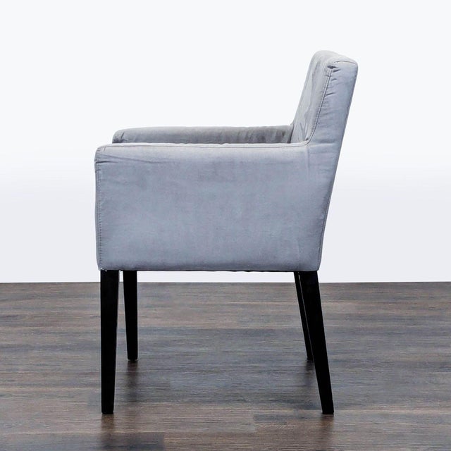 Modern West Elm Modern Gray Lounge Chair With Armrests For Sale - Image 3 of 7