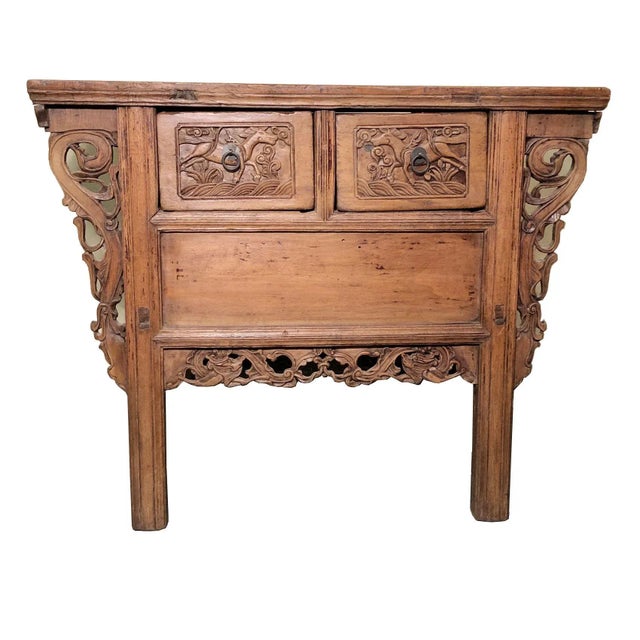 This Chinese antique altar cabinet is also known as the "Butterfly Cabinet" in China. The style of the cabinet has a great...