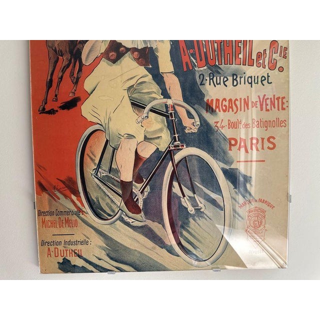 Art Nouveau Manufacture De Bicyclettes A. Dutheil Et Cie Poster For Sale - Image 3 of 7