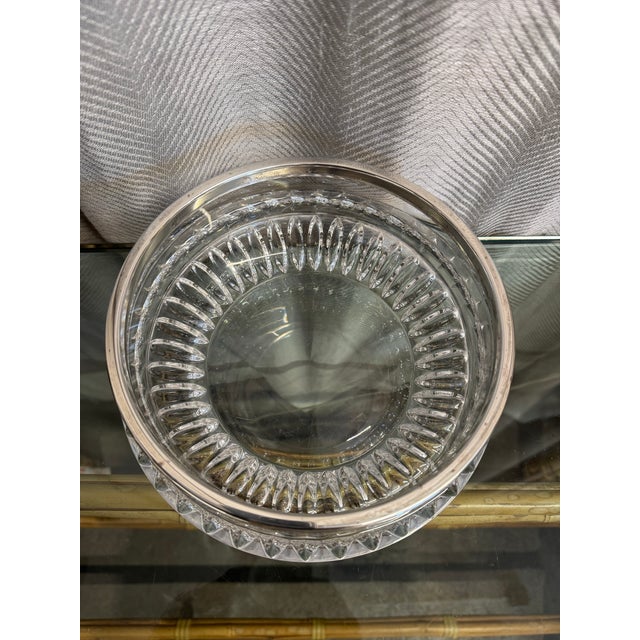 Silver & Crystal Rim Bowl For Sale - Image 4 of 5