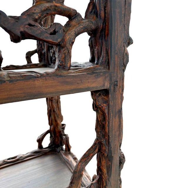 Brown 19th Century Japanese Root Shelf For Sale - Image 8 of 11