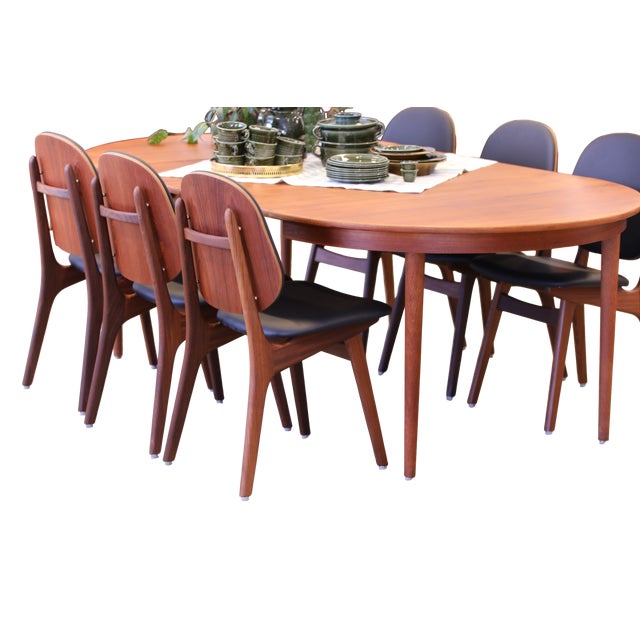 Model 75 Chairs in Teak and Black Leather by Arne Hovmand Olsen, 1960s, Set of 2 For Sale - Image 18 of 18