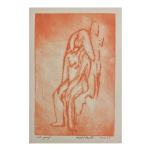 1975 Margaret Friedland Abstracted Female Nude Etching