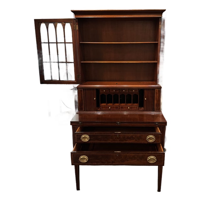 Vintage Mahogany Tambour Secretary For Sale