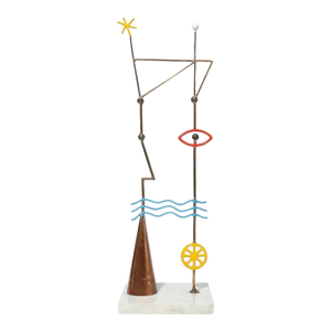 Peter D. Cole, Abstract Australian Post Modernist Sculpture Peter D. Cole Metal, Enamel, Marble