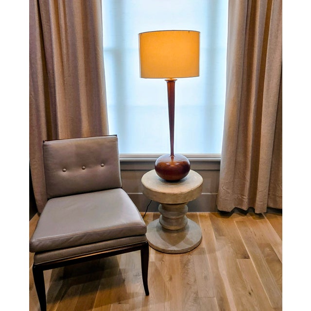 1960s Large Light House Lamp & Shade Co. Walnut Table Lamp – 32.5" Mid-Century Modern Los Angeles For Sale - Image 10 of 12