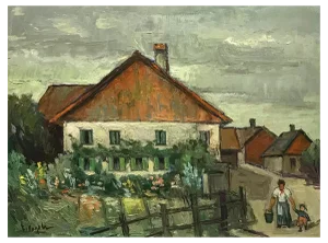Ernest Voegeli, Family House, Oil on Canvas