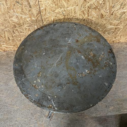 1950’s Grey French Small Round Gueridon Table. Classic 1950’s French Gueridon table with three solid bar hand shaped legs...