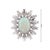 1960s 18 Karat White Gold 10 Carat Fine White Opal and Diamond Pin/ Pendant For Sale - Image 4 of 5