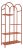 Vintage Iron Arched Orange Shelving Unit Etagere For Sale