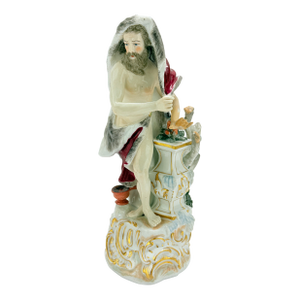 Sevres Style "Winter" Porcelain Figure After Meissen Friedrich Elias