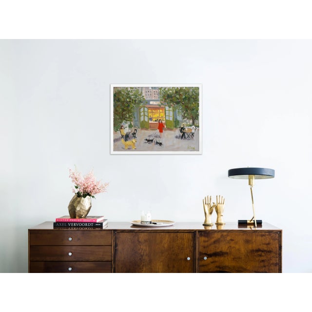 Contemporary Bryant Park by Alice Ford in White Frame, Small Art Print For Sale - Image 3 of 3