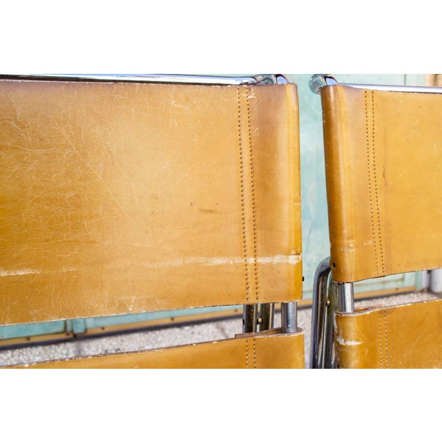 Leather Chairs by Gastone Rinaldi for Rima, 1970s, Set of 4 For Sale - Image 9 of 12