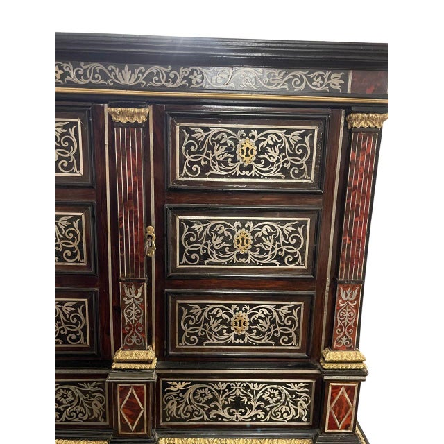 Baroque Monumental Italian Baroque Style Cabinet on Stand. Mid-19th Century. For Sale - Image 3 of 13