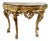 Antique Giltwood Rococo Console Table with Marble Top, 1740 For Sale