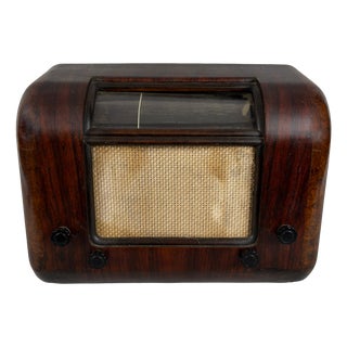 Vintage Model 443 A Valve Radio in Radica Wood from Siare, Milan, Italy For Sale