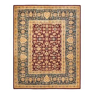 Mogul, One-of-a-Kind Hand-Knotted Area Rug - Red, 8' 2" x 10' 3" For Sale