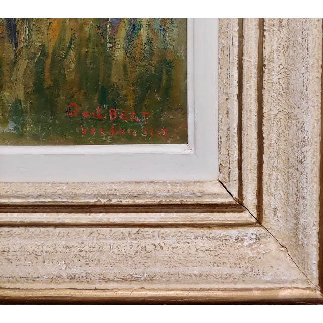 Narcise Guilbert -1917 French Country Side Landscape in Verdun-Oil Painting For Sale In Los Angeles - Image 6 of 10