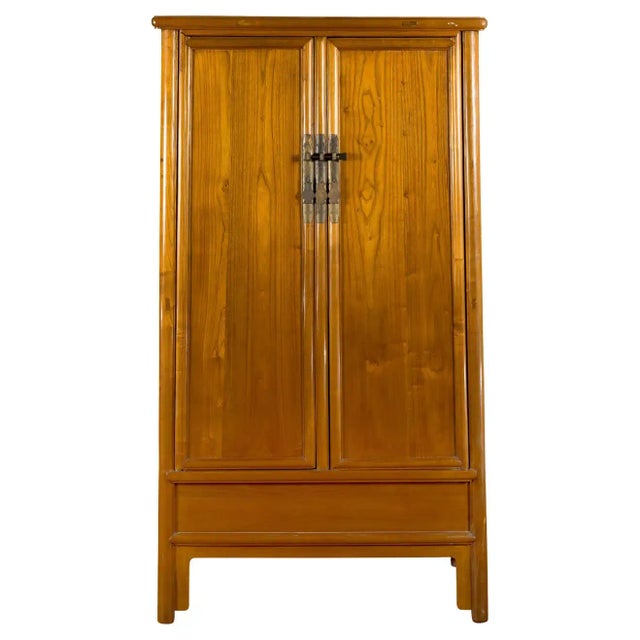 Chinese Qing Dynasty 19th Century Elmwood Noodle Cabinet with Hidden Drawers For Sale - Image 13 of 13