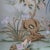Chinoiserie Hand Painted Pale Mint Chinoiserie Floral Crane & Long‑Tailed Bird Mural 3‑Panel Set For Sale - Image 3 of 4