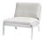 Portofino Outdoor Lounge Chair by the Drawing Room Atl - Handcrafted Mahogany in Premium Yacht Finish: Classic White - Modern Outdoor Furniture For Sale
