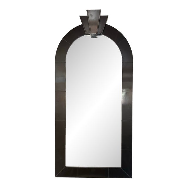 1980s Large Karl Springer Rare Mirror For Sale