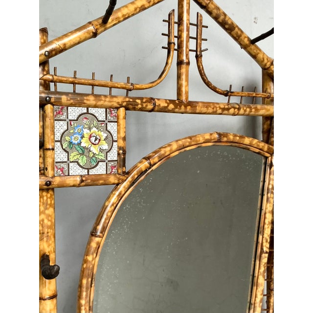 Vintage Boho Tortoise Bamboo Hall Tree For Sale In West Palm - Image 6 of 8
