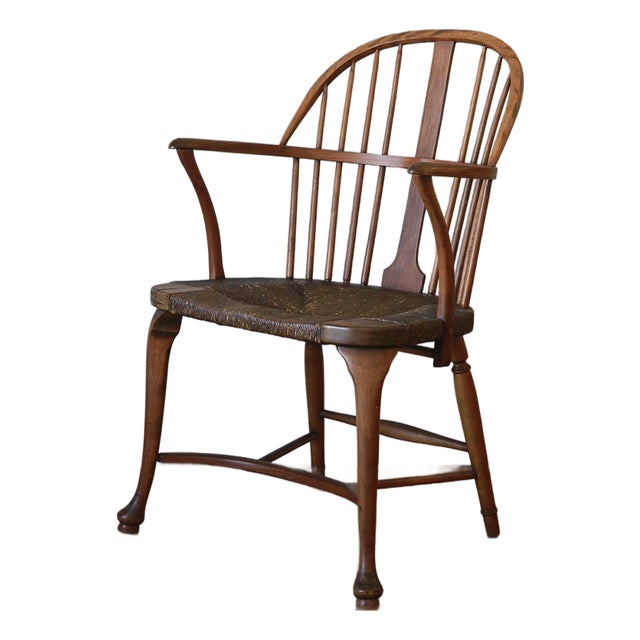 Early 19th Cabriole Leg Windsor Armchair For Sale