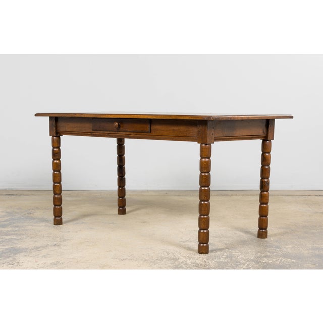 Late 19th Century French Provincial Oak Farm Table For Sale - Image 14 of 18