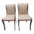 Duncan Phyfe Style Mahogany Striped Upholstered Chairs, a Pair For Sale
