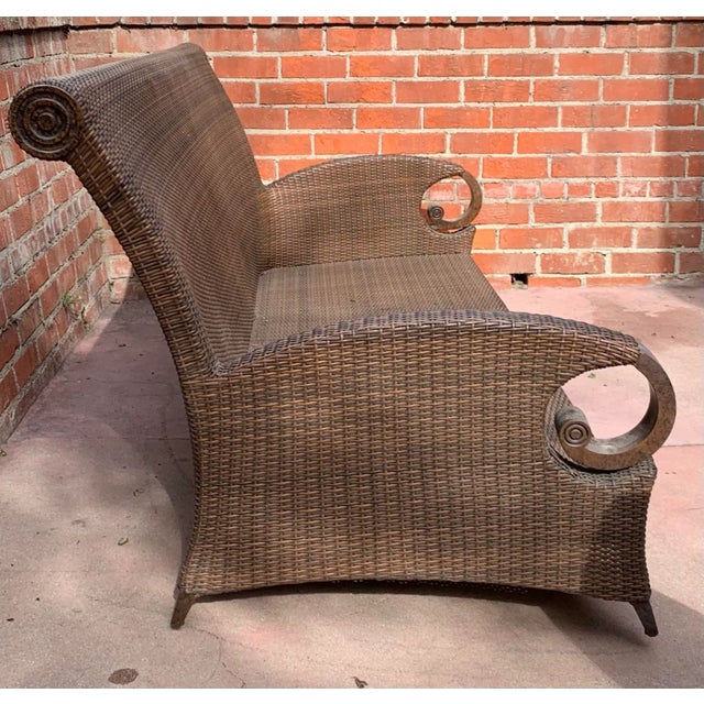 Vintage Outdoor Woven Vinyl Sofa Chairish