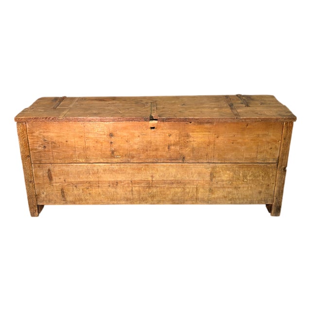 Antique Swiss Pine Chest, 1600s For Sale