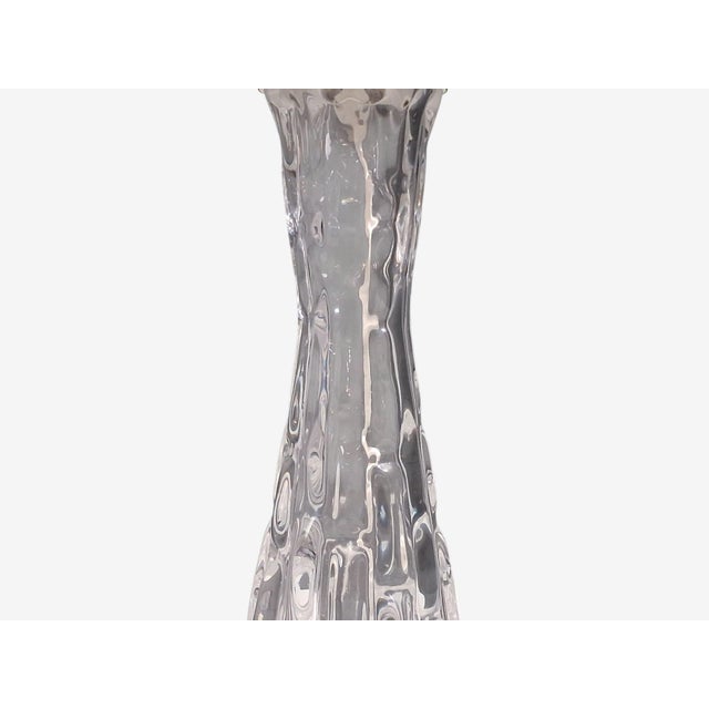 1960s Mid Century Modern Carl Fagerlund, Table Lamps, Textured Glass, Chrome For Sale - Image 9 of 12