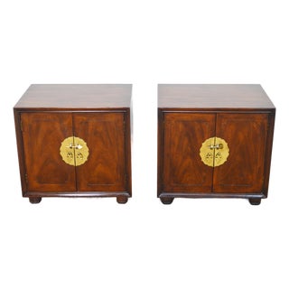 Henredon Pan Asian Nightstands a Pair For Sale