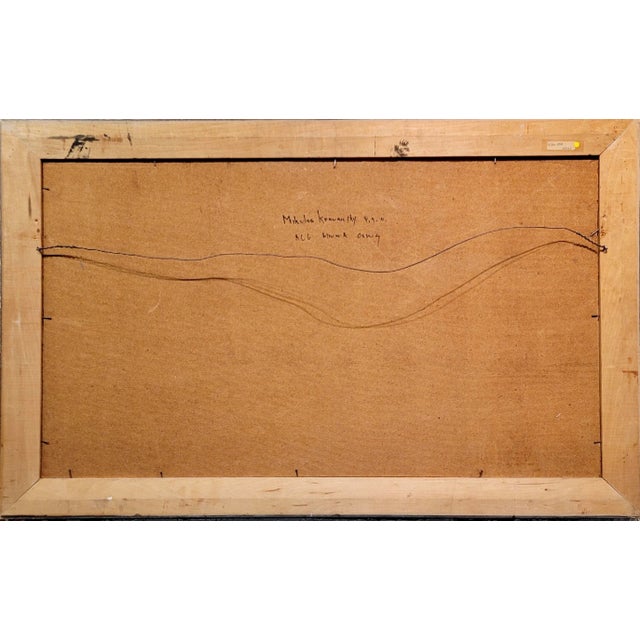 Mikulas Kravjansky - I Love You - Three Faces on the Wall -1969 Oil Painting For Sale - Image 11 of 12