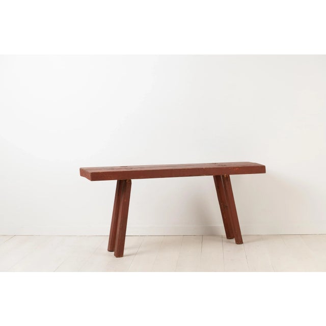 Sweden Folk Art Bench For Sale - Image 5 of 10