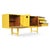 Console in yellow lacquered wood. Yellow lacquered vintage storage cabinet. It has 3 cupboards and 3 drawers. This piece...