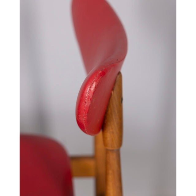 Vintage Italian Chairs in Wood and Leather, 1960s, Set of 2 For Sale - Image 11 of 14