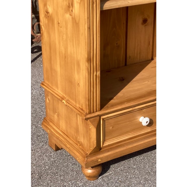 Pine Open Bookshelves From Vintage Armoire For Sale - Image 14 of 15