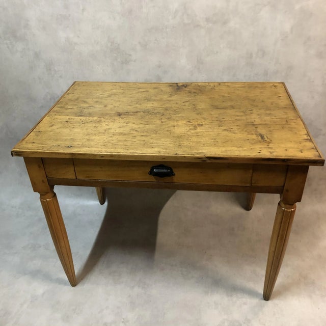 Wood Fir and Pine Side Table, 1920s For Sale - Image 7 of 9