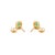 Metal Modern Style 1.83 Ct Emerald Stud Earrings With Natural Diamonds in 18k Gold- A Pair For Sale - Image 7 of 13