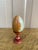 Onyx Egg on Wooden Stand For Sale - Image 4 of 6