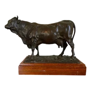 19th Century Bronze Sculpture of a Cow